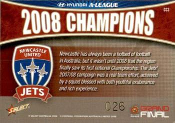 2008-09 Select A-League - Champions #CC3 2008 Champions Back