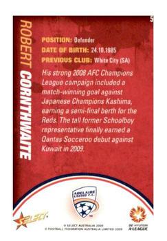 2009-10 Select A-League #5 Robert Cornthwaite Back
