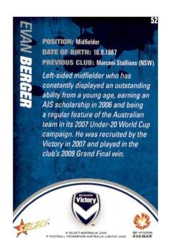2009-10 Select A-League #52 Evan Berger Back