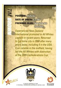 2009-10 Select A-League #112 Tim Brown Back