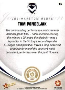 2009-10 Select A-League - Medallists #A5 Tom Pondeljak Back