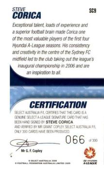 2009-10 Select A-League - Signatures #SC9 Steve Corica Back