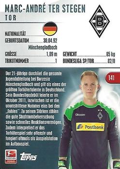 2013-14 Topps Chrome Bundesliga #141 Marc-André ter Stegen Back