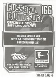 2014-15 Topps Fussball Bundesliga Stickers #166 Heung-Min Son Back