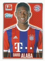 2014-15 Topps Fussball Bundesliga Stickers #205 David Alaba Front