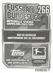 2014-15 Topps Fussball Bundesliga Stickers #266 Ricardo Rodriguez Back