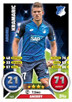 2016-17 Topps Match Attax Bundesliga #160 Andrej Kramarić Front