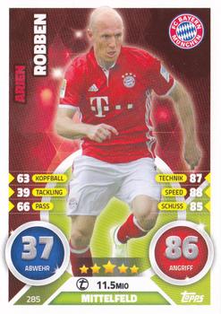2016-17 Topps Match Attax Bundesliga #285 Arjen Robben Front