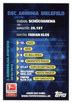 2016-17 Topps Match Attax Bundesliga #403 Clubkarte Back