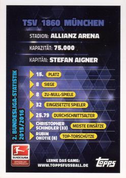 2016-17 Topps Match Attax Bundesliga #433 Clubkarte Back