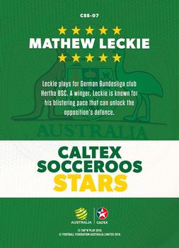 2018 Tap 'N' Play Caltex Socceroos - Stars #CSS-07 Mathew Leckie Back