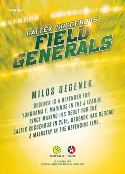 2018 Tap 'N' Play Caltex Socceroos - Field Generals #CFG-03 Milos Degenek Back
