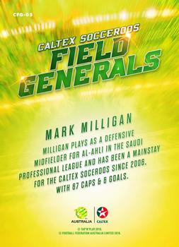 2018 Tap 'N' Play Caltex Socceroos - Field Generals #CFG-05 Mark Milligan Back