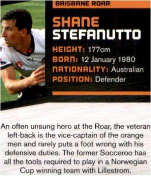 2013-14 SE Products A-League & Socceroos #21 Shane Stefanutto Back