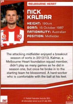2013-14 SE Products A-League & Socceroos #39 Nick Kalmar Back