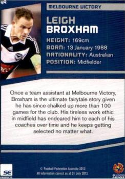 2013-14 SE Products A-League & Socceroos #49 Leigh Broxham Back