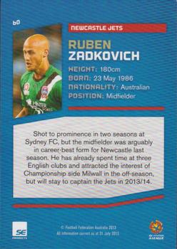 2013-14 SE Products A-League & Socceroos #60 Ruben Zadkovich Back