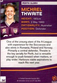 2013-14 SE Products A-League & Socceroos #62 Michael Thwaite Back