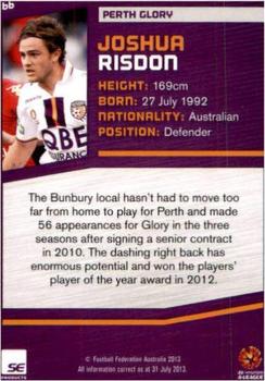 2013-14 SE Products A-League & Socceroos #66 Joshua Risdon Back