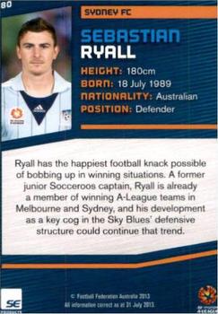 2013-14 SE Products A-League & Socceroos #80 Sebastian Ryall Back