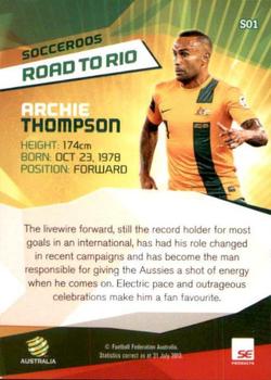 2013-14 SE Products A-League & Socceroos - Road to Rio #S01 Archie Thompson Back