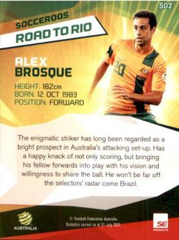 2013-14 SE Products A-League & Socceroos - Road to Rio #S02 Alex Brosque Back