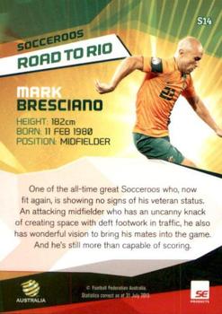 2013-14 SE Products A-League & Socceroos - Road to Rio #S14 Mark Bresciano Back