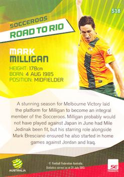 2013-14 SE Products A-League & Socceroos - Road to Rio #S18 Mark Milligan Back