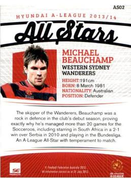 2013-14 SE Products A-League & Socceroos - All Stars #AS02 Michael Beauchamp Back