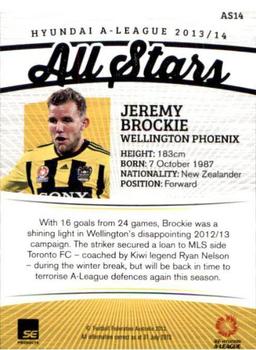 2013-14 SE Products A-League & Socceroos - All Stars #AS14 Jeremy Brockie Back