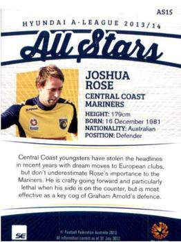 2013-14 SE Products A-League & Socceroos - All Stars #AS15 Joshua Rose Back