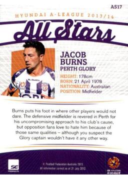 2013-14 SE Products A-League & Socceroos - All Stars #AS17 Jacob Burns Back