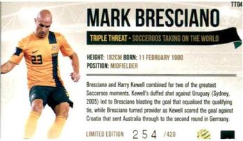2013-14 SE Products A-League & Socceroos - Triple Threat #TT4 Mark Bresciano Back