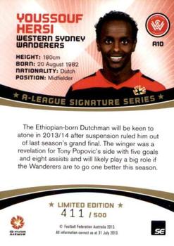2013-14 SE Products A-League & Socceroos - A-League Signatures #A10 Youssouf Hersi Back