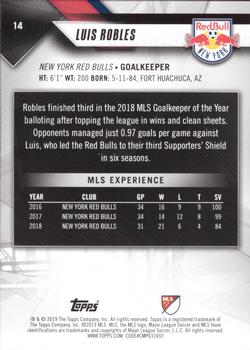 2019 Topps MLS #14 Luis Robles Back