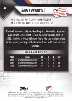 2019 Topps MLS #40 Scott Caldwell Back