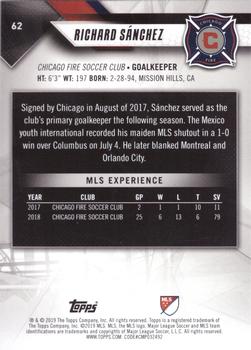 2019 Topps MLS #62 Richard Sanchez Back