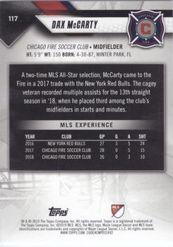 2019 Topps MLS #117 Dax McCarty Back