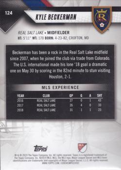 2019 Topps MLS #124 Kyle Beckerman Back
