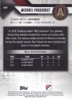 2019 Topps MLS #149 Michael Parkhurst Back
