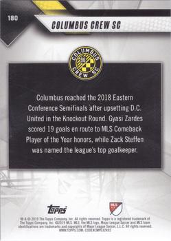 2019 Topps MLS #180 Columbus Crew SC Back