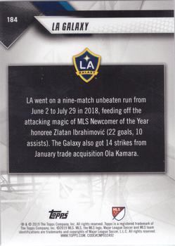2019 Topps MLS #184 LA Galaxy Back