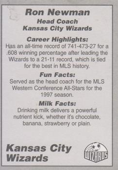 1997 Got Milk Kansas City Wizards #NNO Ron Newman Back