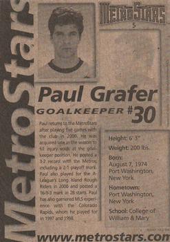 2001 New York/New Jersey MetroStars #5 Paul Grafer Back