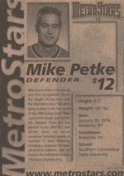 2001 New York/New Jersey MetroStars #12 Mike Petke Back