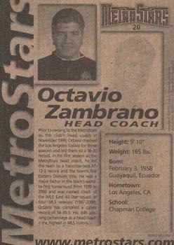 2001 New York/New Jersey MetroStars #20 Octavio Zambrano Back