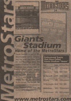 2001 New York/New Jersey MetroStars #24 Giants Stadium Back