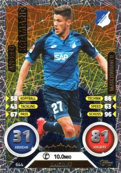 2016-17 Topps Match Attax Bundesliga Extra #644 Andrej Kramaric Front