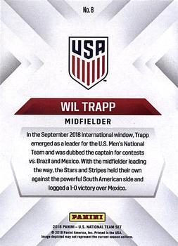 2018 Panini Instant US Soccer National Team Collection #8 Wil Trapp Back