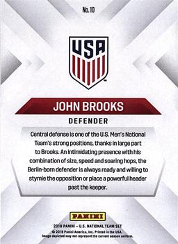 2018 Panini Instant US Soccer National Team Collection #10 John Brooks Back